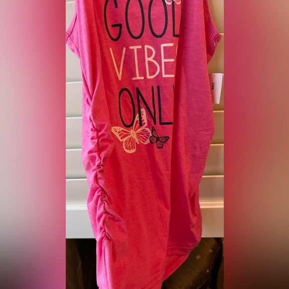 Sleep & Company -NWT - Pink and Blue Butterfly Pajama Set -Shorts Med/Top Small - Picture 4 of 12